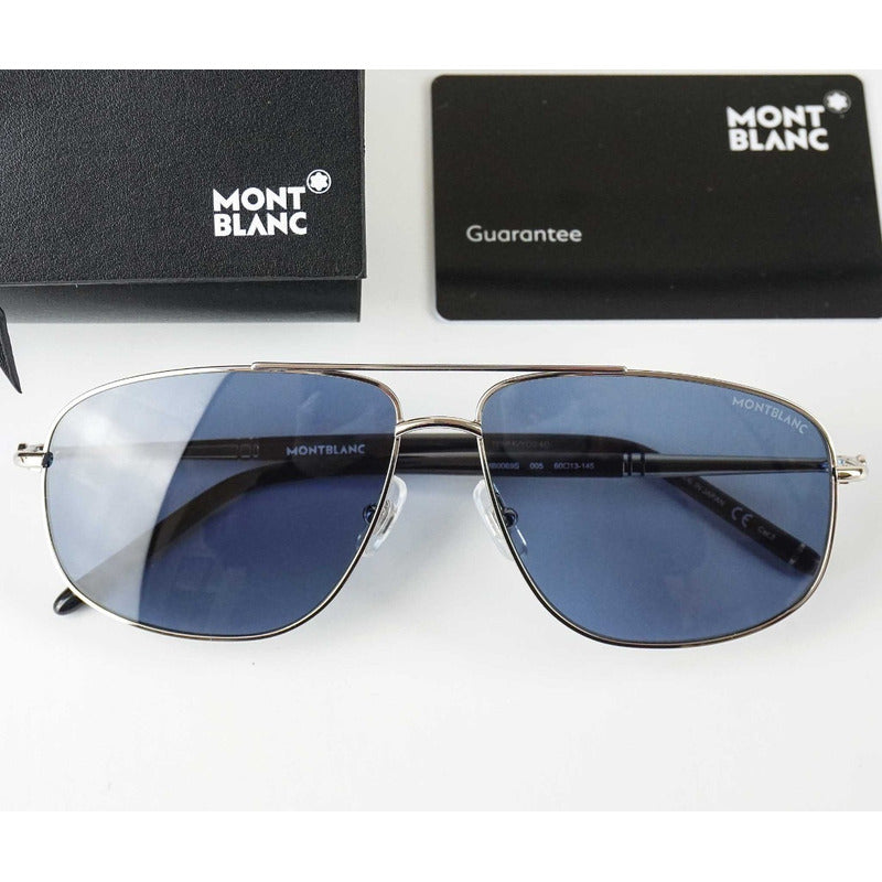 Lentes De Sol Mont Blanc Mb0069s Modified Pilot Japan 60mm
