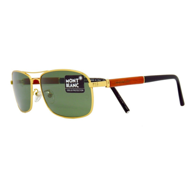 Lentes Mont Blanc Mb410s Goldish Frame Polarized Italy 61mm