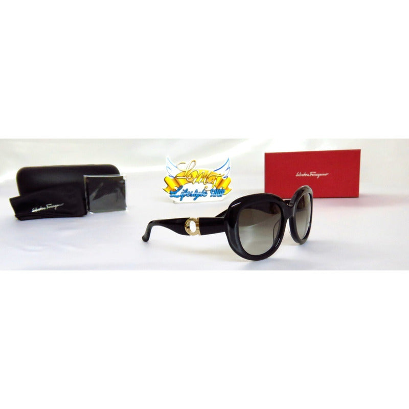 Lentes De Sol Ferragamo Sf727s Buckle Oval Italy 53mm Suns