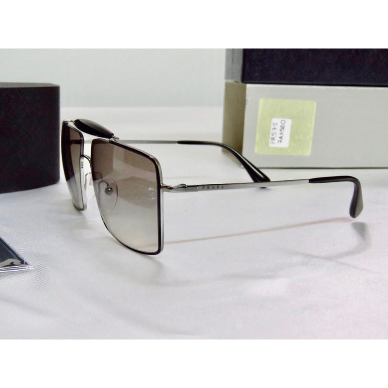 Lentes Gafas De Sol Prada Pr57ss Black Crystal Gunmetal 58mm