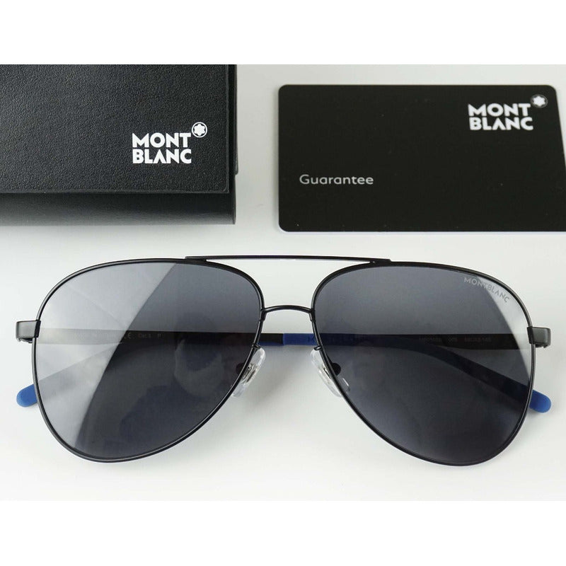 Lentes Sol Mont Blanc Mb0103s Iconic Pilot Japan 59mm Suns