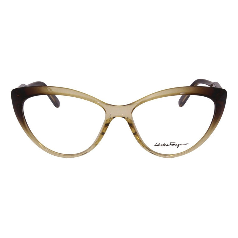 Lentes Ferragamo Sf2853 Buckle Cat Eye Armazón Otálmico 56mm
