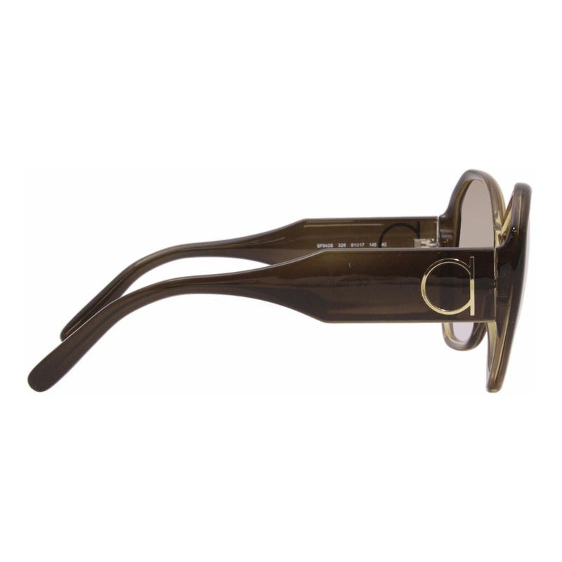 Lentes Sol Ferragamo Sf942s Asymmetric Oval Italy 61mm Suns