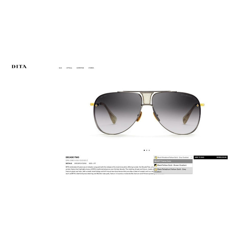 Lentes De Sol Dita Decade Two Limited Edition Japan 62mm