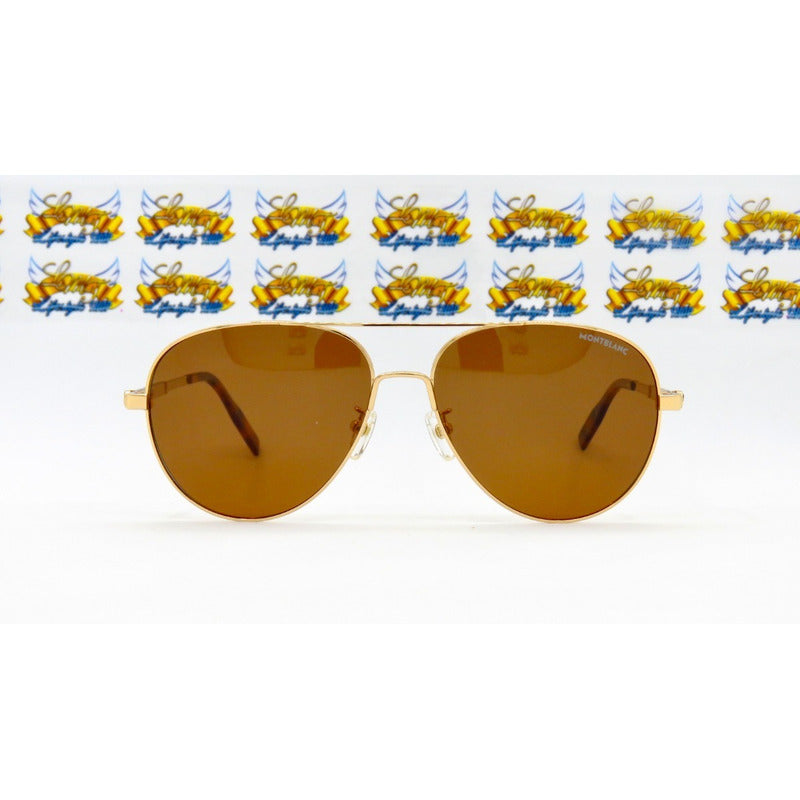 Lentes Sol Mont Blanc Mb0027s Classic Iconic Pilot 60mm Suns