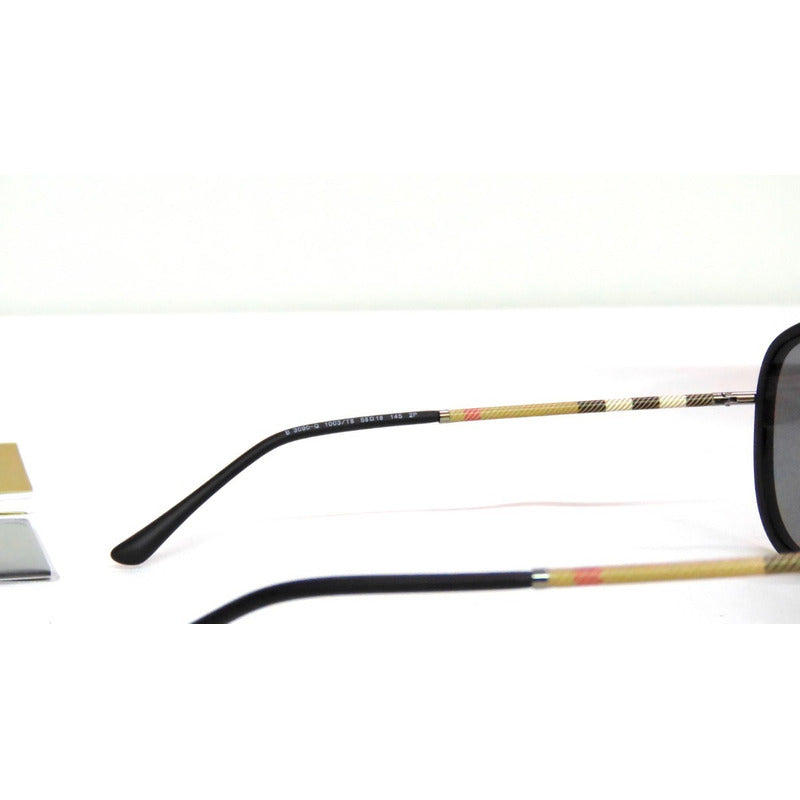 Lentes De Sol Burberry Be3090q Classic Pilot Polarized 57mm