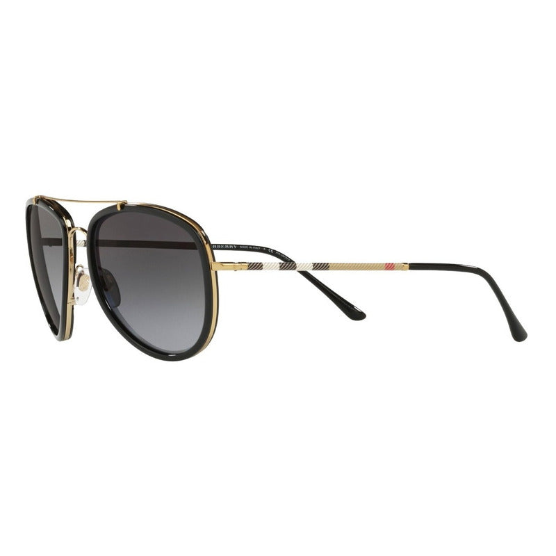 Lentes De Sol Burberry Be3090q Classic Pilot Polarized 57mm