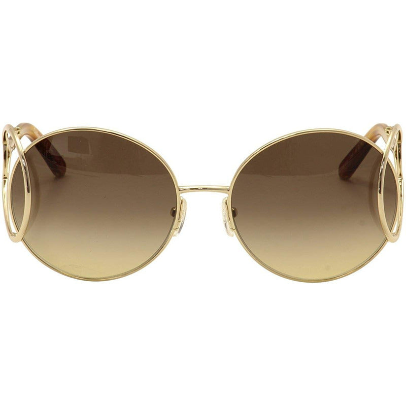 Lentes De Sol Chloé Ce124s Gold Round Mujer Italy 60mm Suns