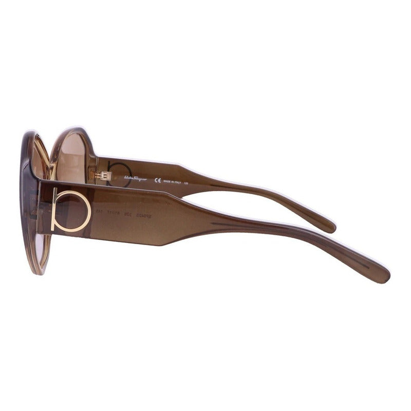 Lentes Sol Ferragamo Sf942s Asymmetric Oval Italy 61mm Suns
