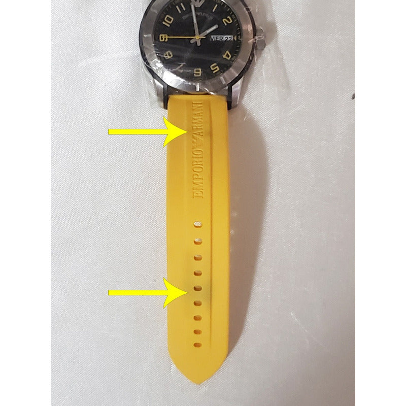 Reloj Emporio Armani Ar5872 Acero / Caucho Con Detalle 44mm