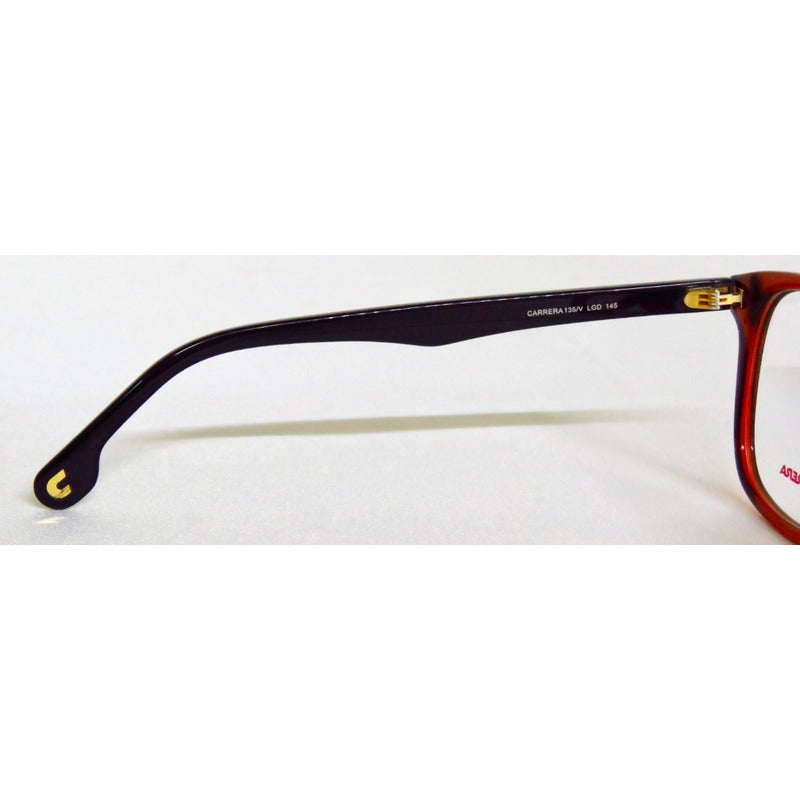 Lentes Gafas Carrera 135v Oftálmicos Fusion Reddish 52mm