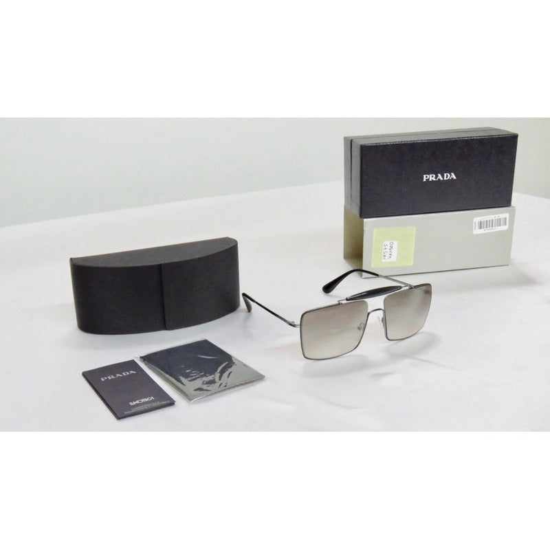 Lentes Gafas De Sol Prada Pr57ss Black Crystal Gunmetal 58mm