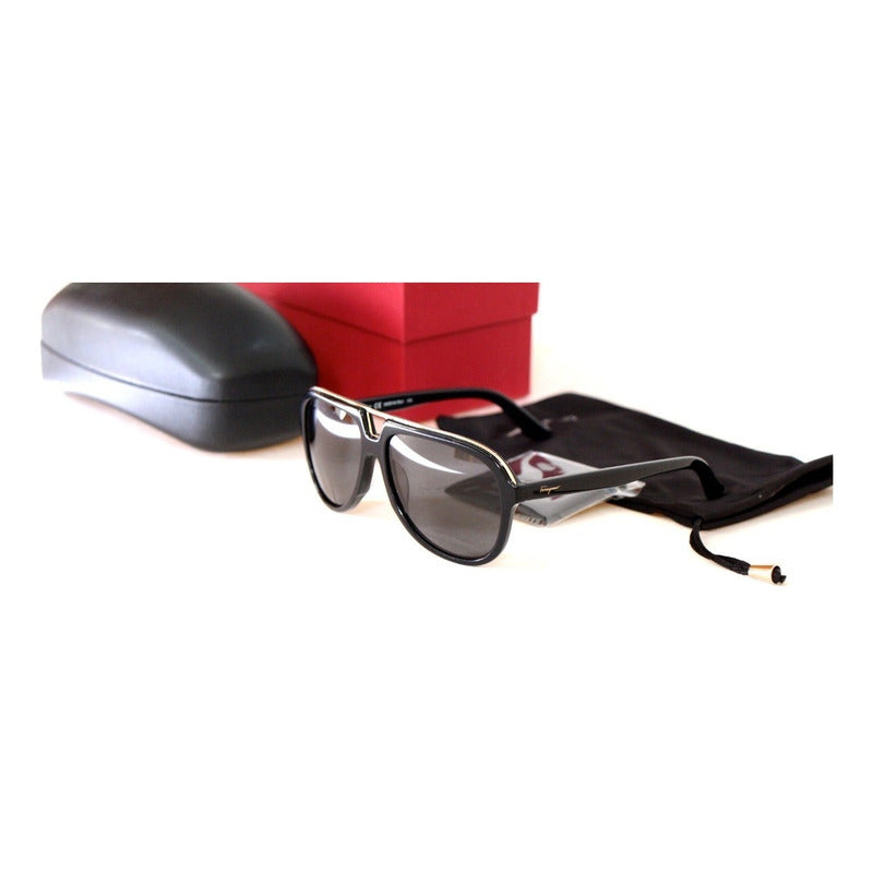 Lentes Sol Ferragamo Sf730s Double Bridge Aviador 57mm Suns
