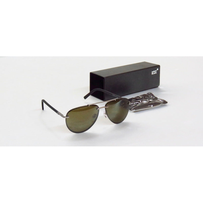 Lentes Sol Mont Blanc Mb596s-f Classic Pilot Italy 62mm Suns