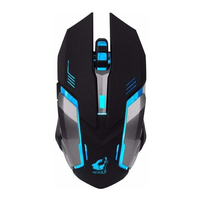 Mouse Gamer Óptico Inalámbrico Luz Led Multicolor Recargable