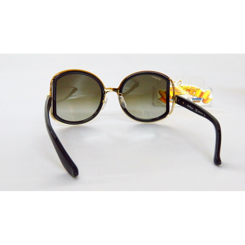 Lentes De Sol Ferragamo Sf719s Goldish Mujer Italy 55mm Suns