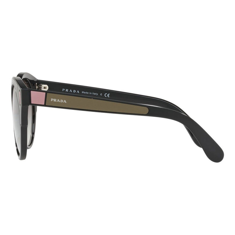 Lentes De Sol Prada Pr03usf Contrast Round Italy 53mm Suns