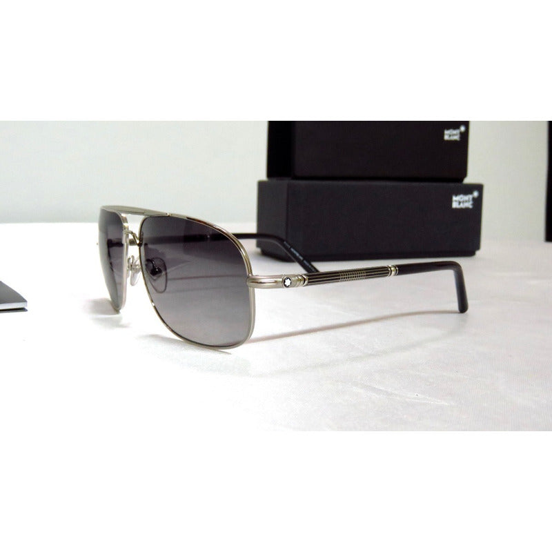 Lentes Gafas Mont Blanc Mb513s Black Palladium Italy 61mm