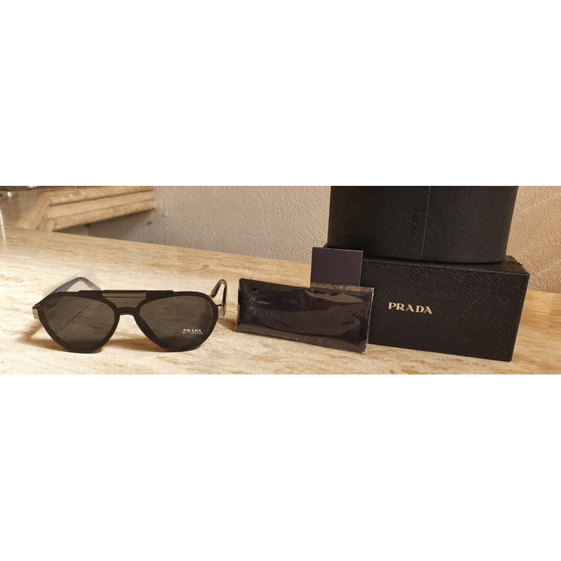 Lentes De Sol Prada Pr01us Shield Pilot Italy 140mm Suns