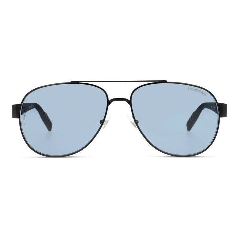 Lentes De Sol Mont Blanc Mb0064s Modified Pilot Italy 60mm