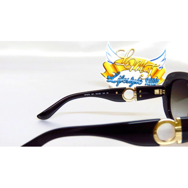 Lentes De Sol Ferragamo Sf727s Buckle Oval Italy 53mm Suns