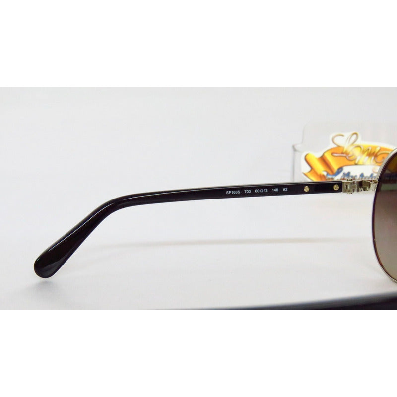 Lentes Sol Salvatore Ferragamo Sf163s Metal Pilot Italy 60mm