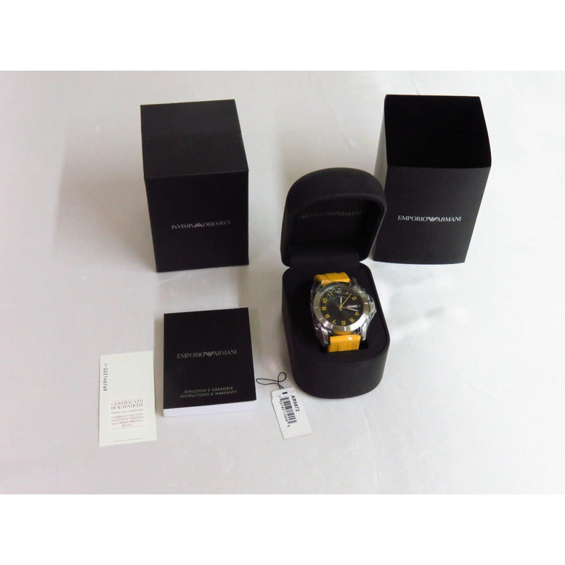 Reloj Emporio Armani Ar5872 Acero / Caucho Con Detalle 44mm