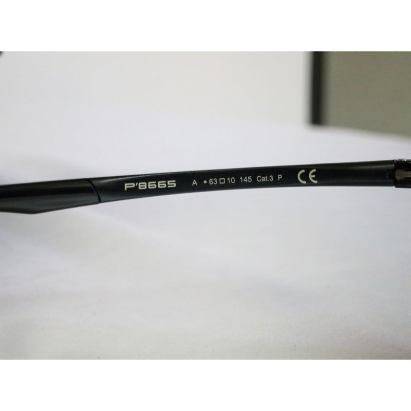 Lentes Sol Porsche Design P8665 Titanium Pilot Japan 63mm