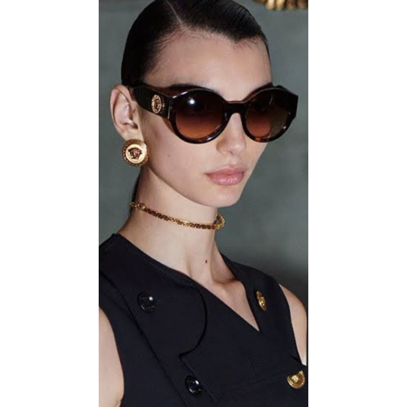 Lentes De Sol Versace Ve4380b Fashion Oval Italy 54mm Suns