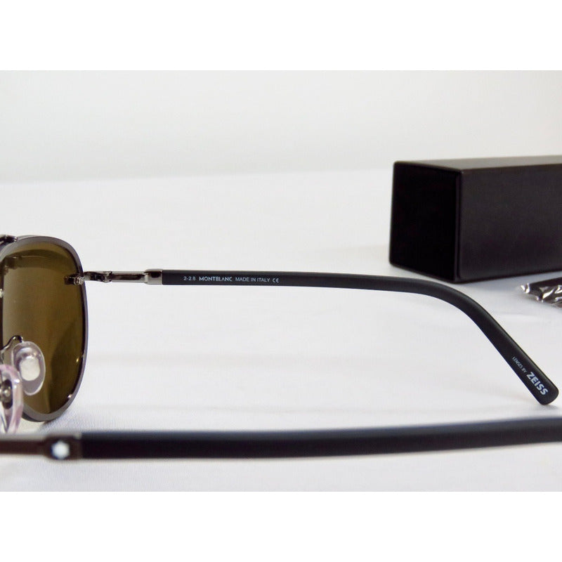 Lentes Sol Mont Blanc Mb596s-f Classic Pilot Italy 62mm Suns