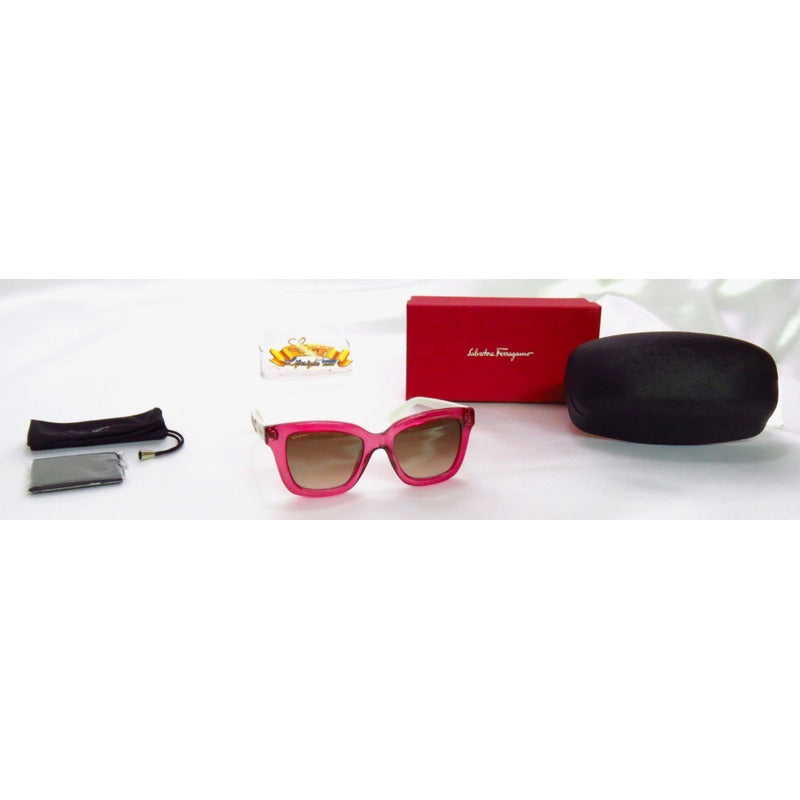 Lentes De Sol Ferragamo Sf858s Flower Mujer Italy 53mm Suns