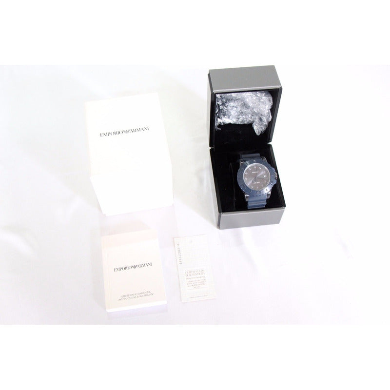 Reloj Emporio Armani Ar6083 Ea7 Sportivo Blue Rubber 46mm