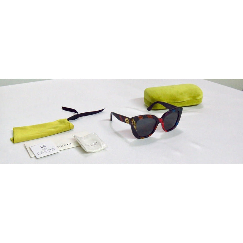 Lentes Sol Gucci Gg0327s Cat Eye Influencer Italy 52mm Suns