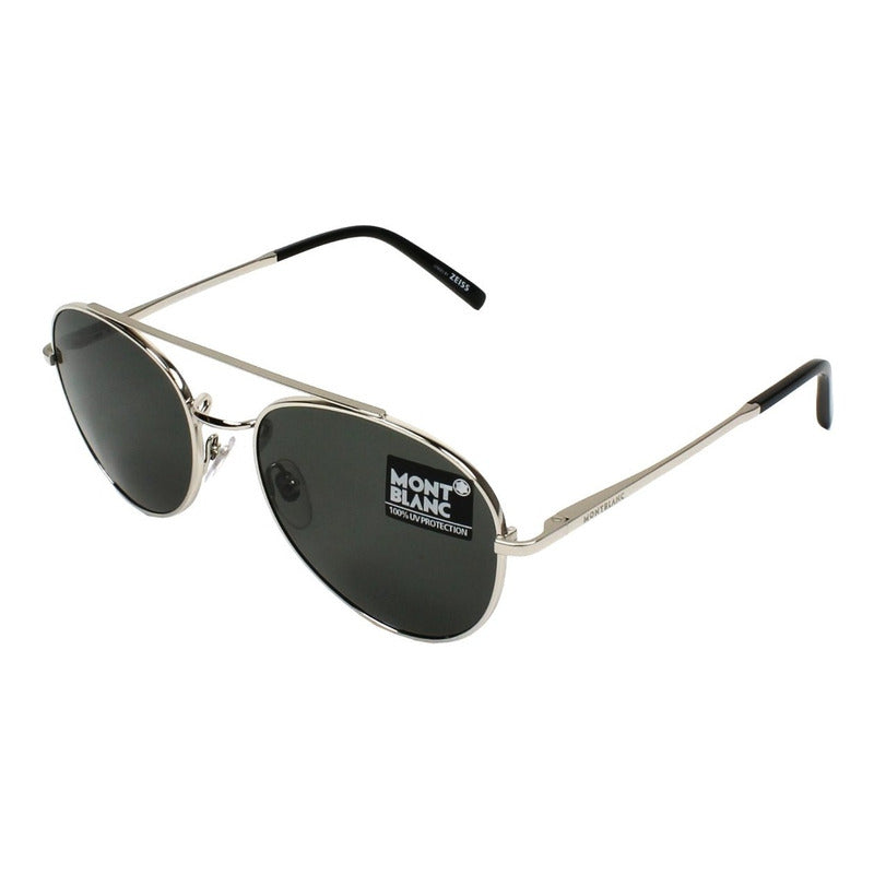 Lentes De Sol Mont Blanc Mb605s Metal Pilot Polarized 56mm