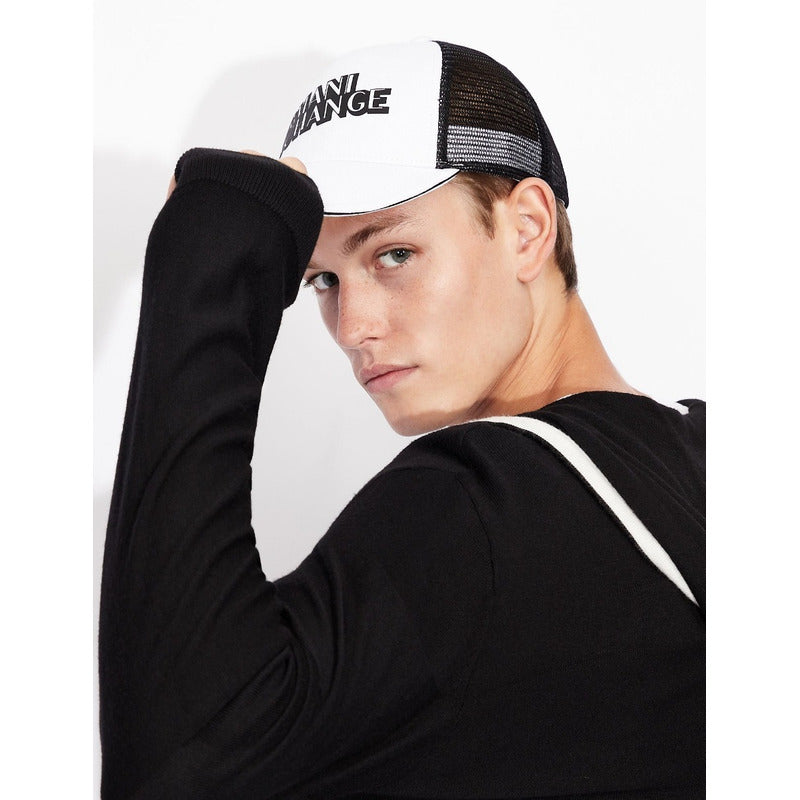 Gorra A | X Armani Exchange Raised Logo Print Trucker Hat