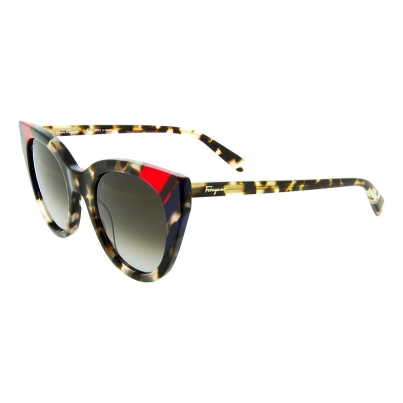 Lentes Sol Ferragamo Sf867s Marbled Cat Eye Mujer Italy 50mm