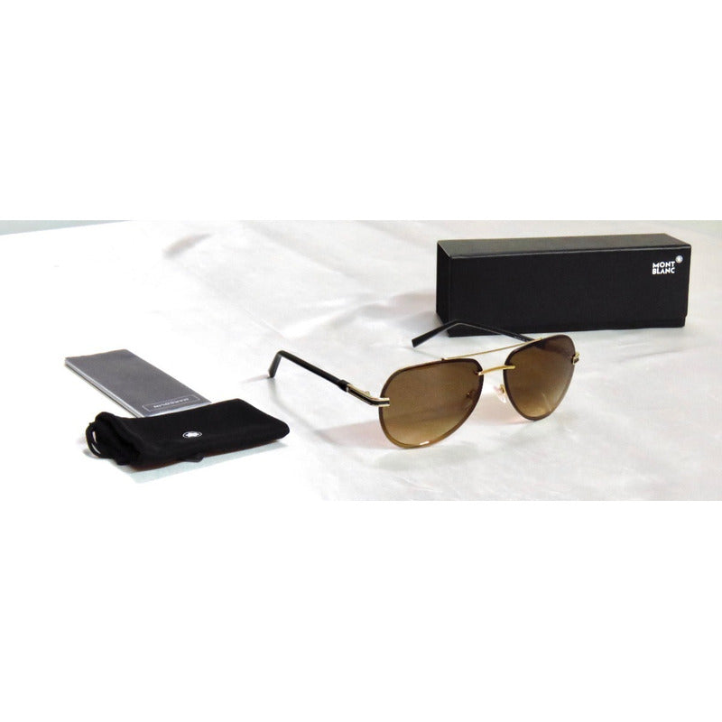 Lentes Sol Mont Blanc Mb643s Double Bridge Pilot 60mm Suns