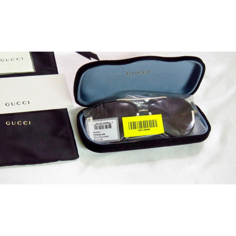 Lentes De Sol Gucci Gg0062s Iconic Pilot Japan 57mm Suns
