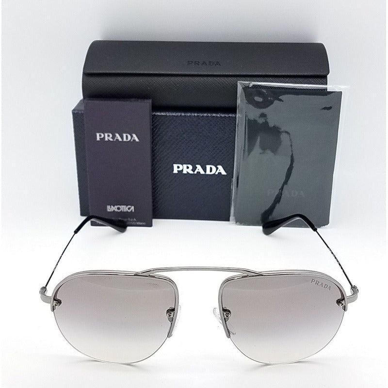 Lentes Gafas De Sol Prada Pr58os Teddy Aviador Italy 55mm