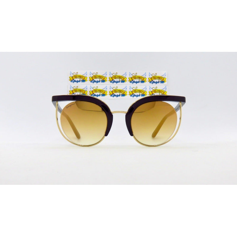Lentes De Sol Ferragamo Sf909s Fashion Round Italy 51mm Suns