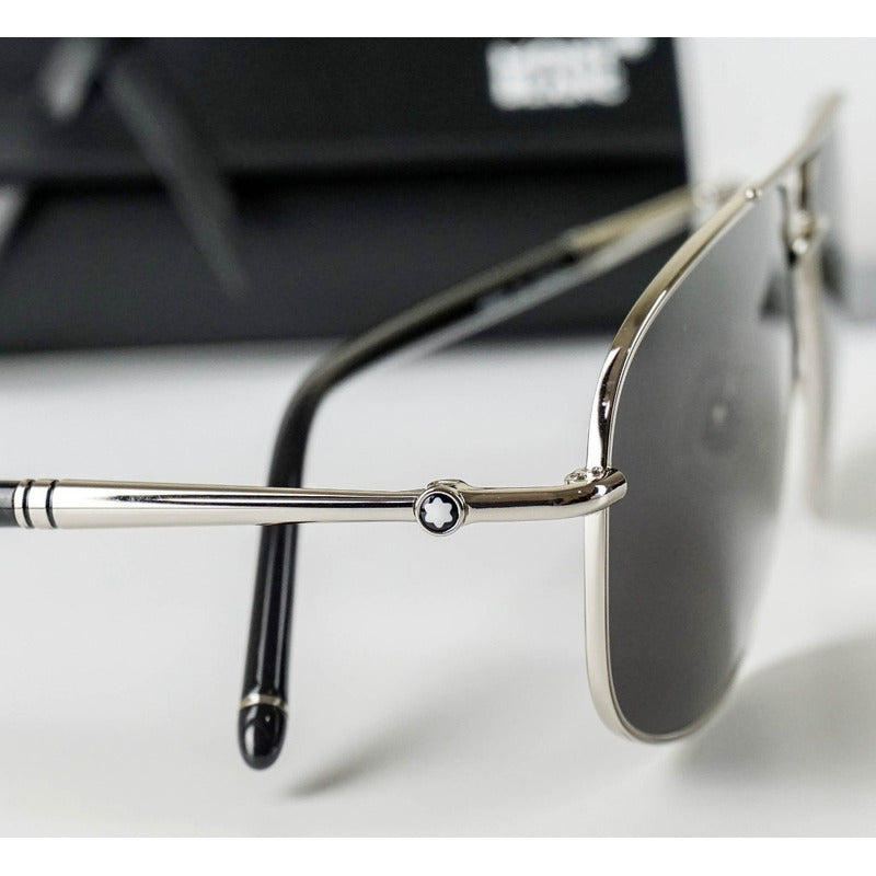 Lentes Sol Mont Blanc Mb0069s Modified Pilot Japan 60mm