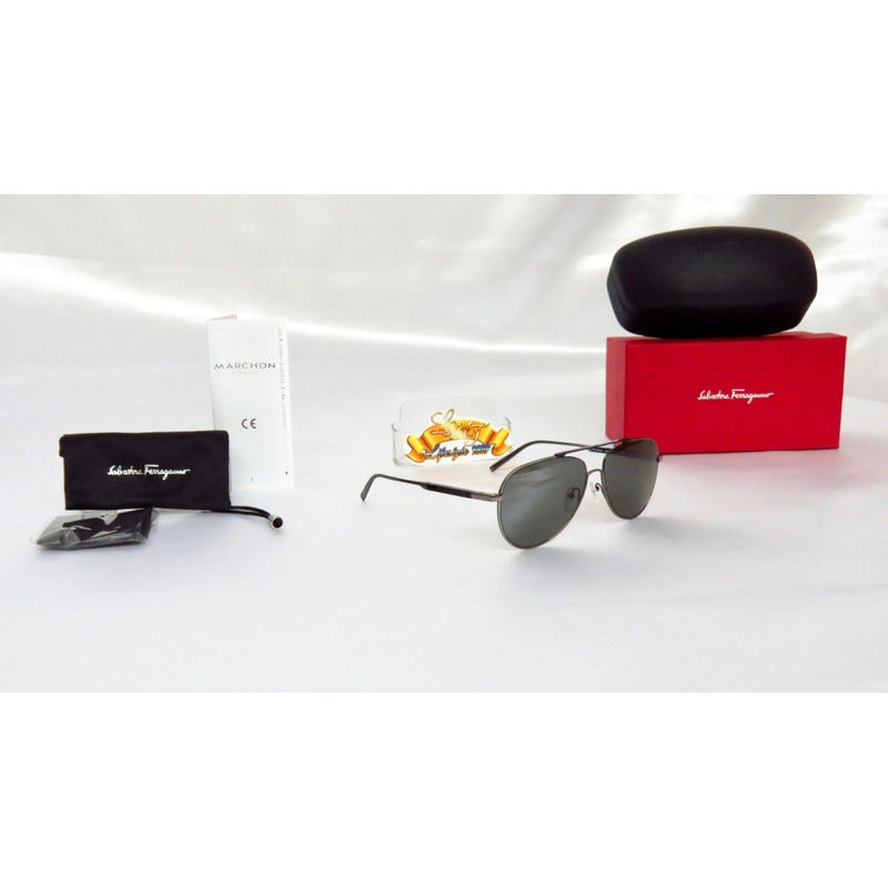 Lentes Sol Ferragamo Sf174sp Pilot Polarized Italy 60mm Suns