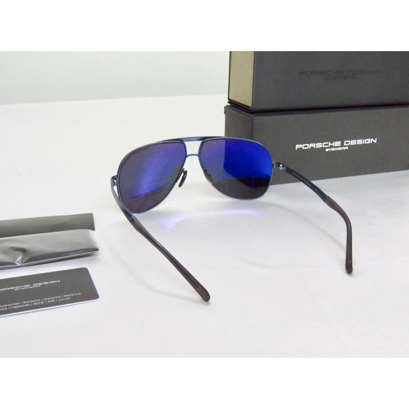 Lentes Sol Porsche Design P8657 Titanium Pilot 62mm Suns