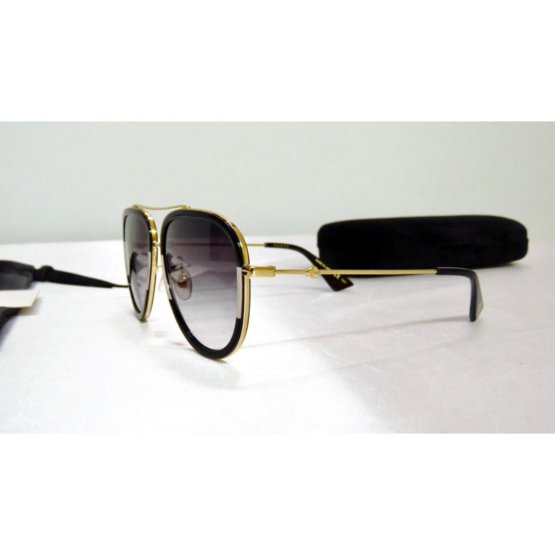 Lentes De Sol Gucci Gg0062s Iconic Pilot Japan 57mm Suns