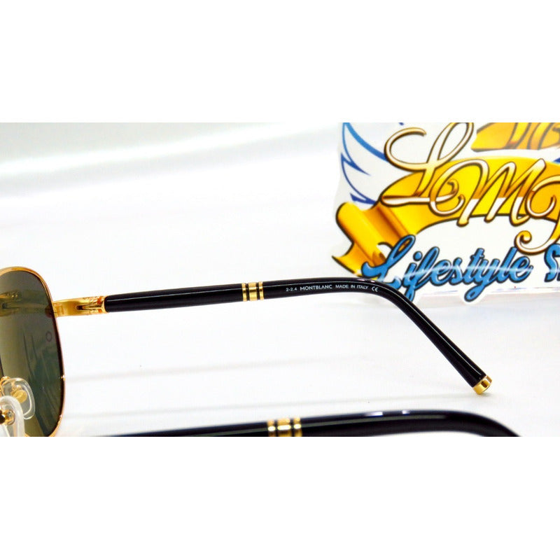 Lentes De Sol Mont Blanc Mb519s Iconic Pilot Italy 61mm Suns