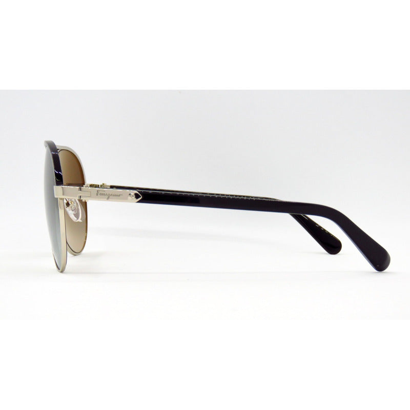 Lentes Sol Salvatore Ferragamo Sf163s Metal Pilot Italy 60mm