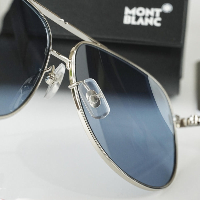 Lentes De Sol Mont Blanc Mb0103s Iconic Pilot Japan 59mm