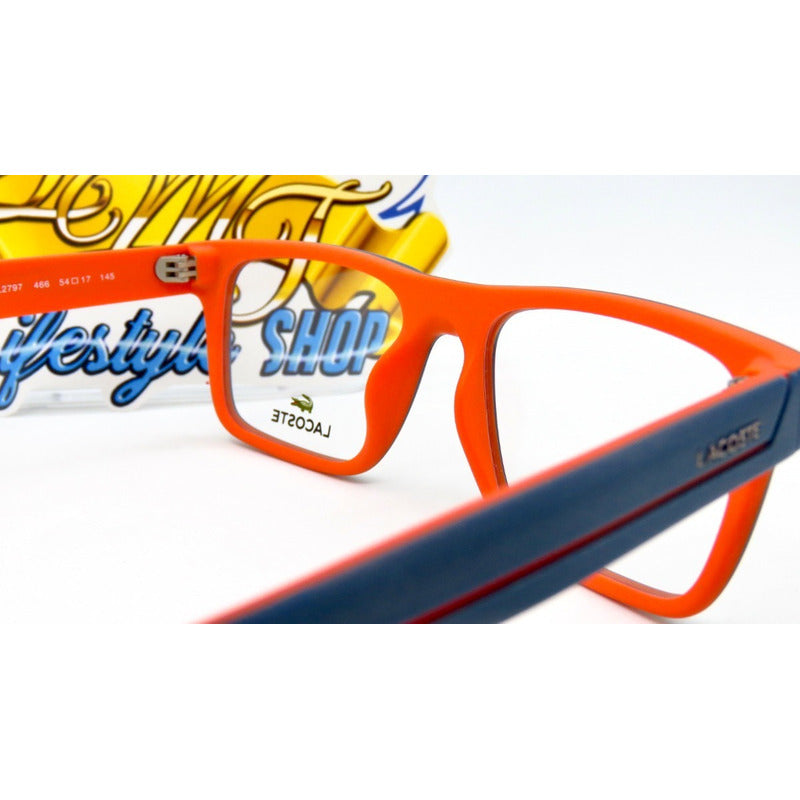 Lentes Lacoste L2797 Contrast Square Armazón Oftálmico 54mm