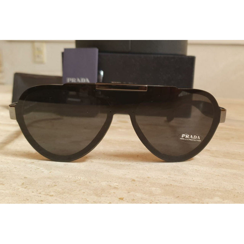 Lentes De Sol Prada Pr01us Shield Pilot Italy 140mm Suns