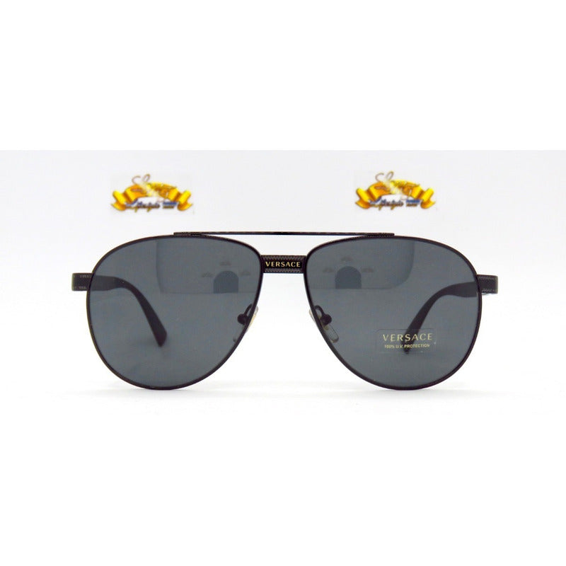 Lentes De Sol Versace Ve2209 Logo Fashion Pilot 58mm Suns